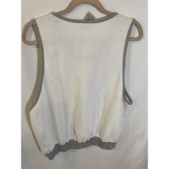 Puma Sports Shirt Womens Small White Gray Trim Logo Pullover Tank Top Women. - Picture 4 of 6